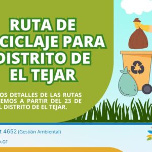 Recolección de reciclaje en ruta se implementará en El Tejar 