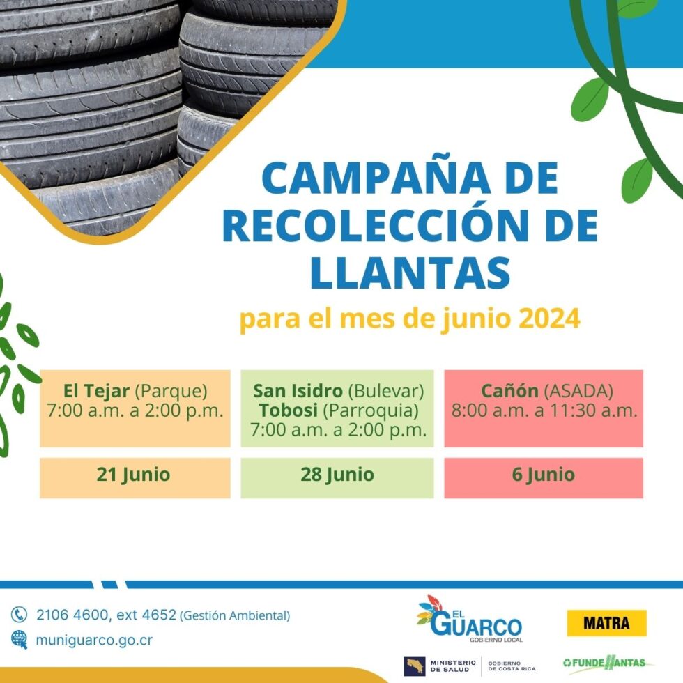 Fechas de las campañas de reciclaje para el mes de junio del 2024