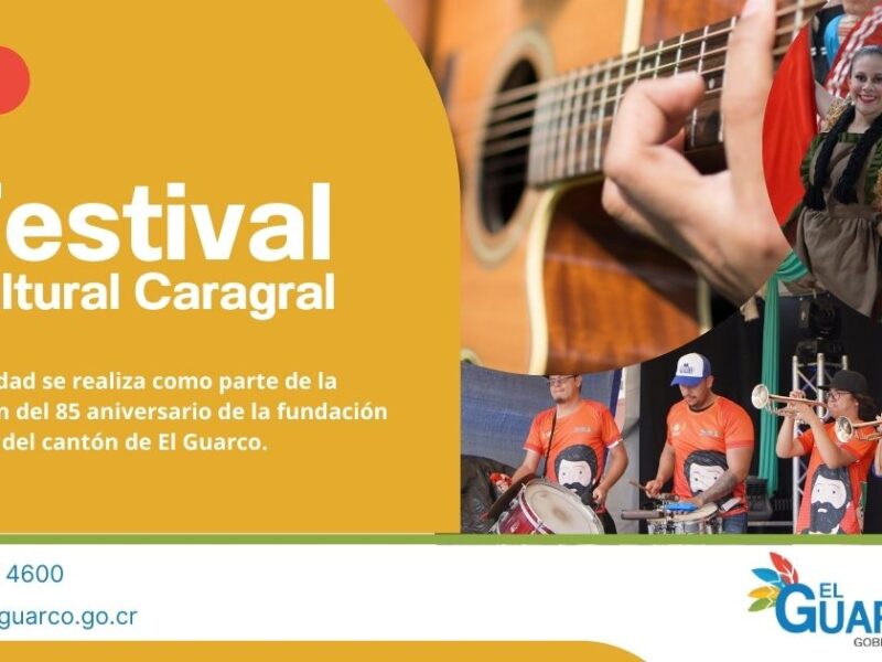 Distrito de Patio Agua celebra los 85 años del cantón con el Festival Cultural Caragral.