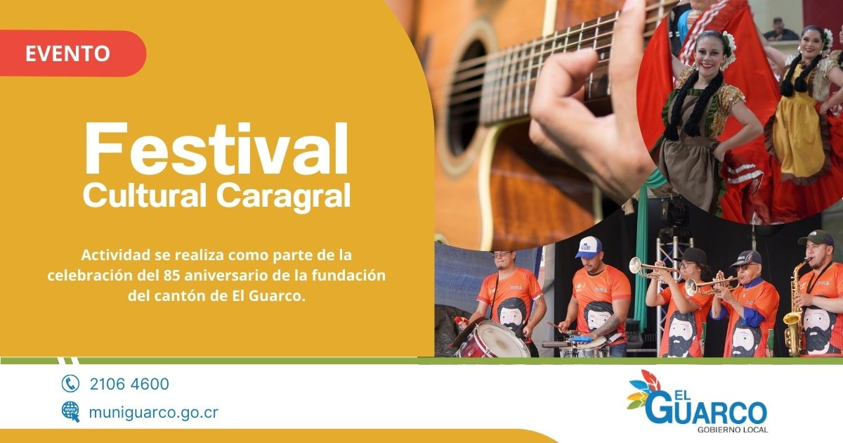 Distrito de Patio Agua celebra los 85 años del cantón con el Festival Cultural Caragral.