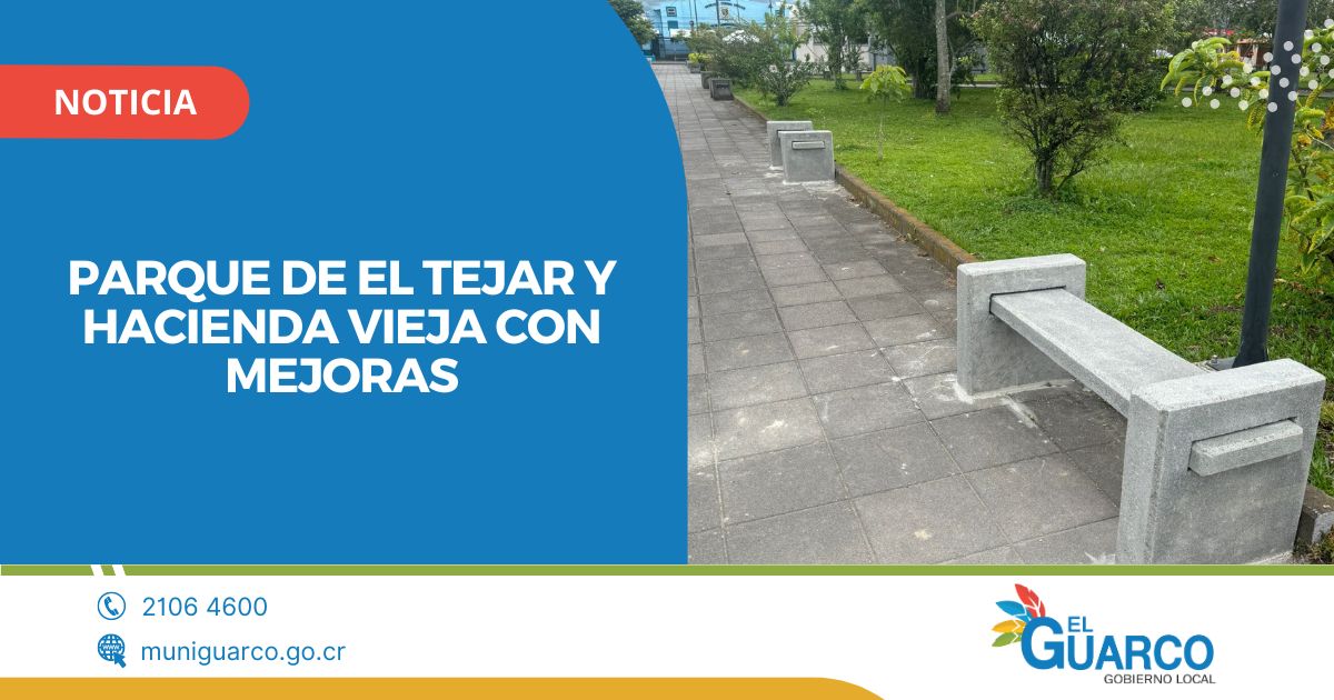 Trabajos de mejora en el parque de El Tejar y Hacienda Vieja