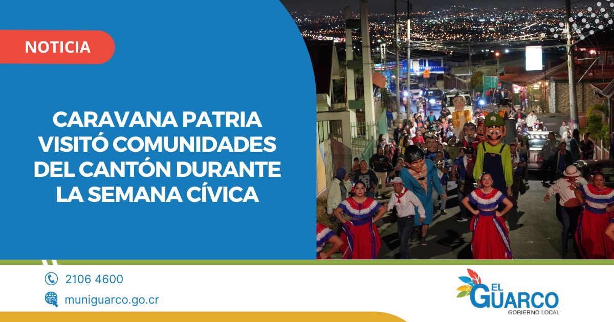 caravana patria visitó comunidades del cantón durante la semana cívica 2024