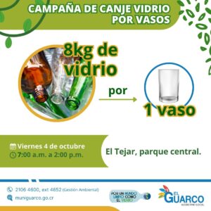 Calendario de las campañas de reciclaje para el mes de octubre.