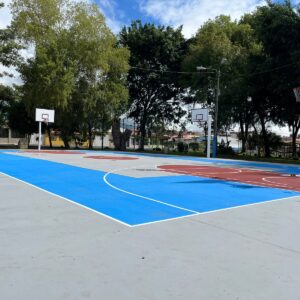 Inauguración cancha de baloncesto de la comunidad de Los Sauces.