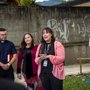 Inauguración cancha de baloncesto de la comunidad de Los Sauces.