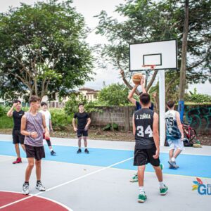 Inauguración cancha de baloncesto de la comunidad de Los Sauces.