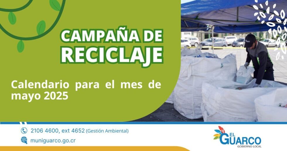 Calendario de reciclaje mayo 2025