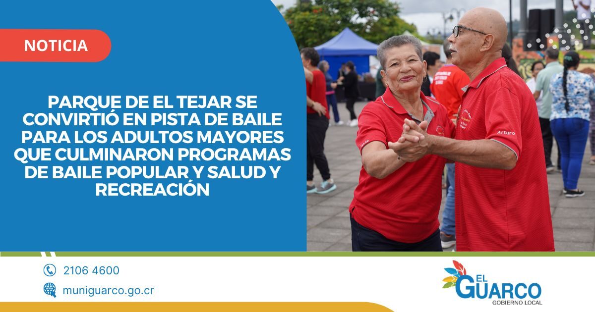 Parque de El Tejar se convirtió en pista de baile para los adultos mayores que culminaron programas de baile popular y salud y Recreación